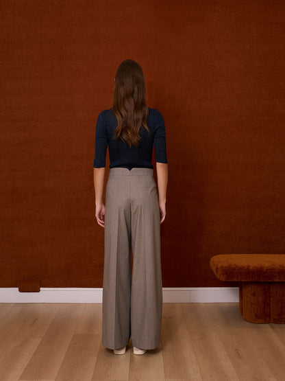 Pantalón ancho príncipe de gales