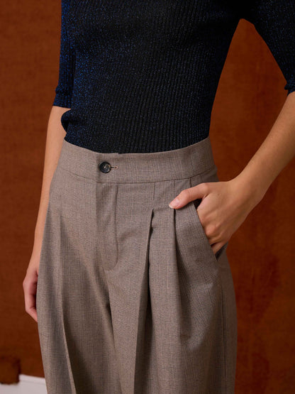 Pantalón ancho príncipe de gales