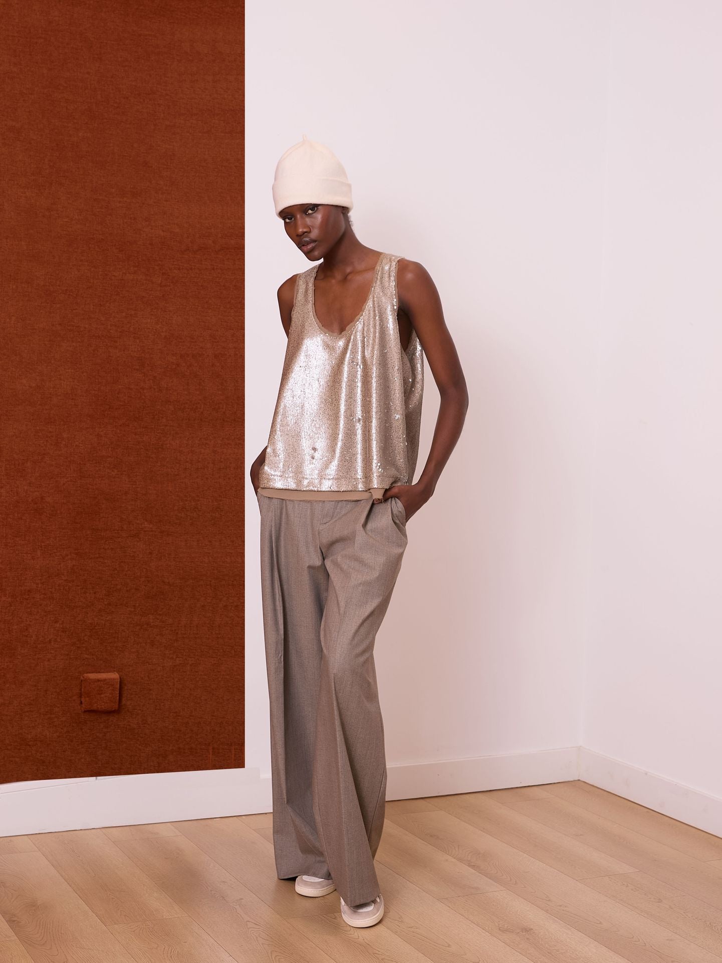 Pantalón ancho príncipe de gales