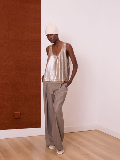 Pantalón ancho príncipe de gales