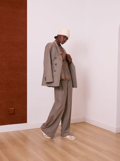 Pantalón ancho príncipe de gales