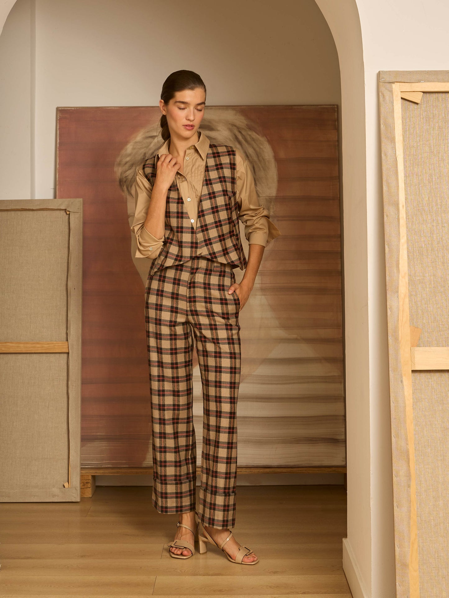 Pantalón de cuadro escocés