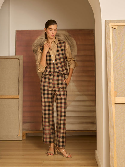 Pantalón de cuadro escocés