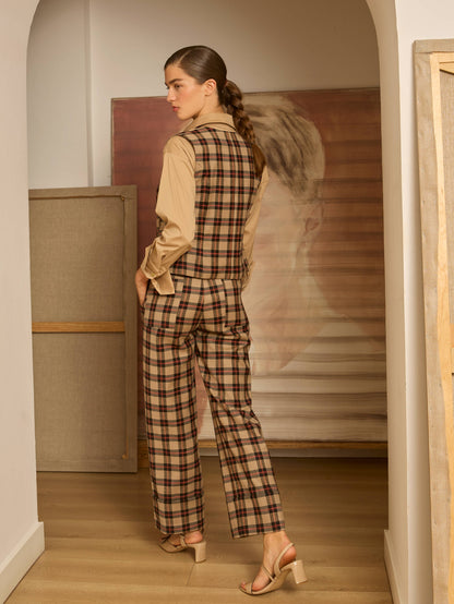 Chaleco de cuadro escocés