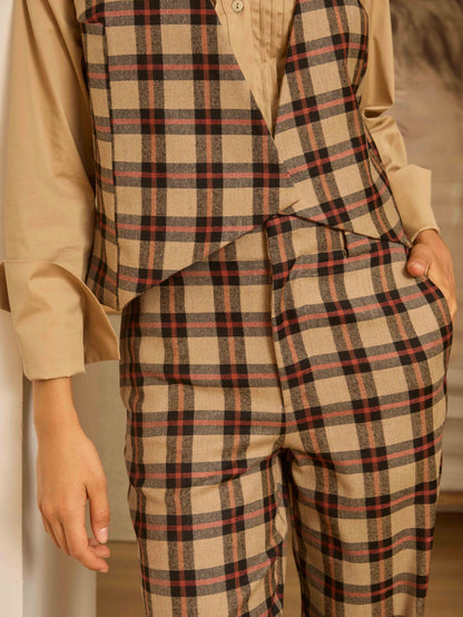 Chaleco de cuadro escocés