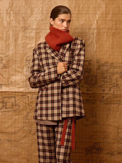 Blazer de cuadro escocés