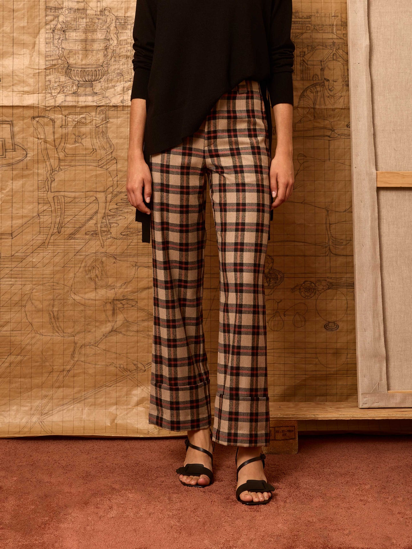 Pantalón de cuadro escocés