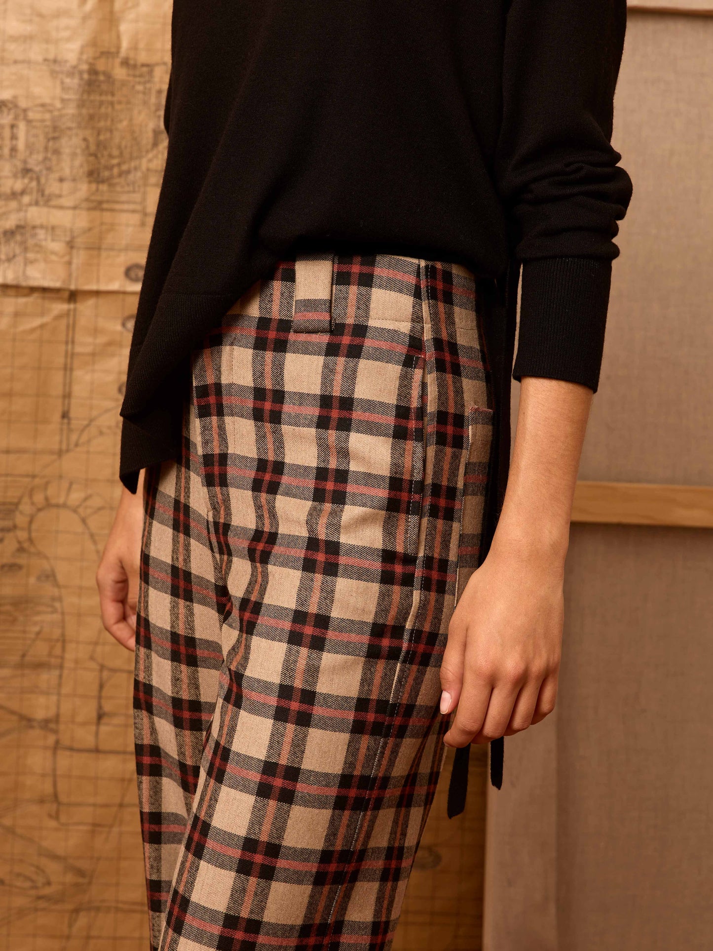 Pantalón de cuadro escocés