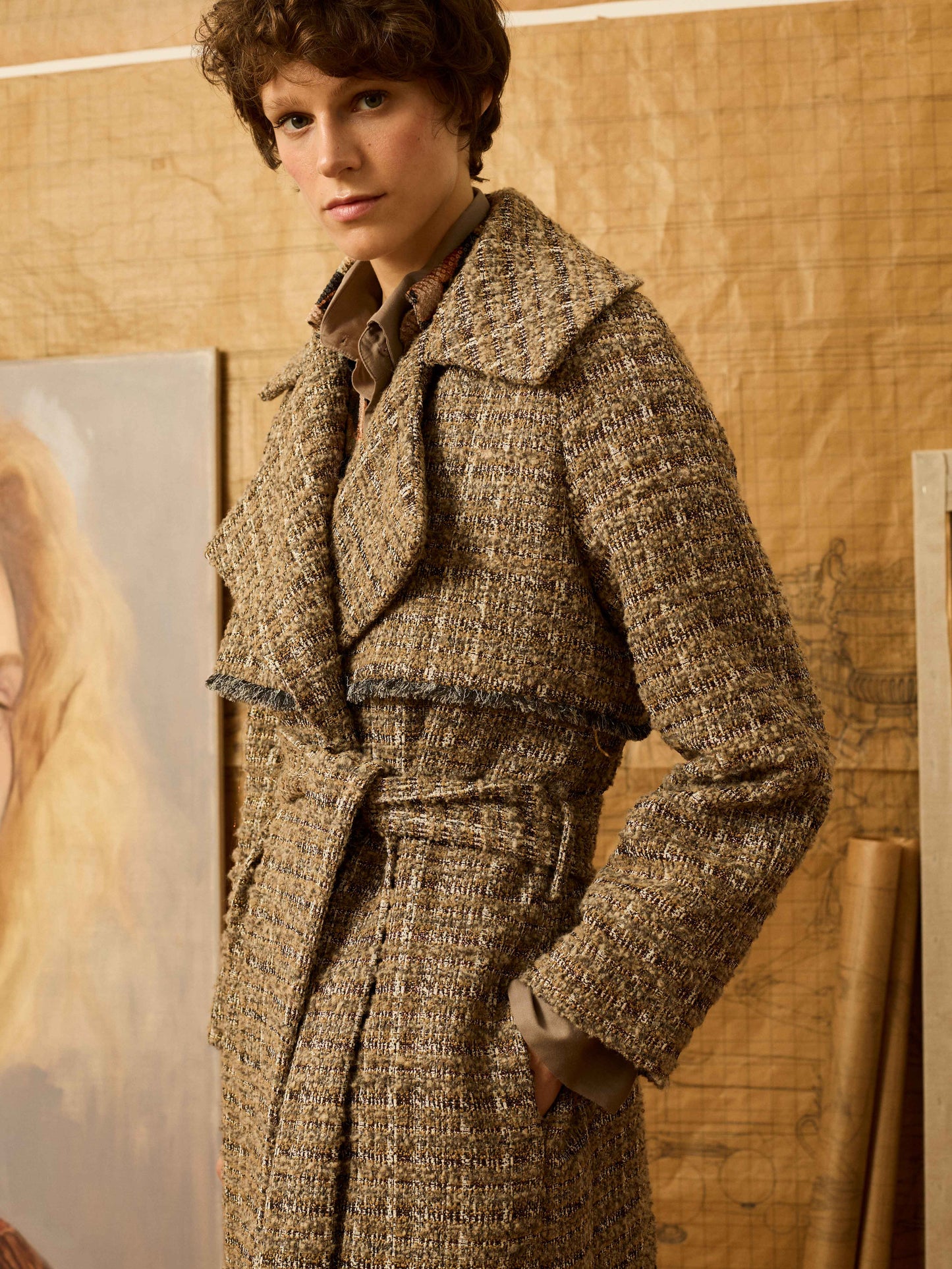 Abrigo topo con desflecado