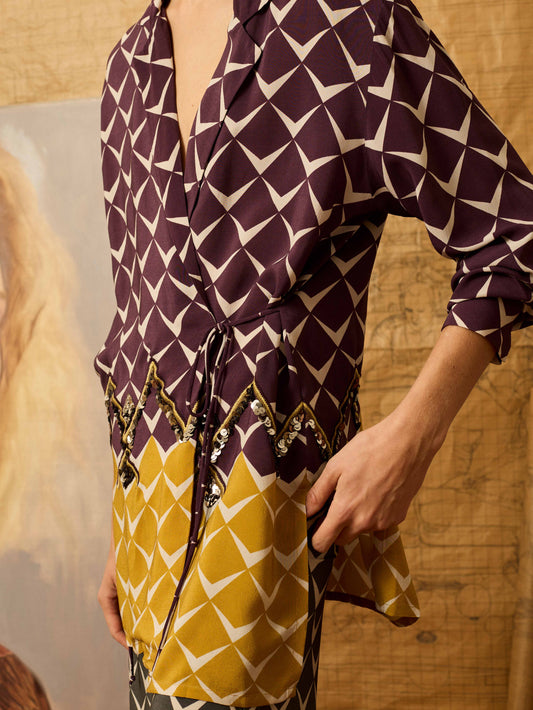 Blazer camisera greca granate