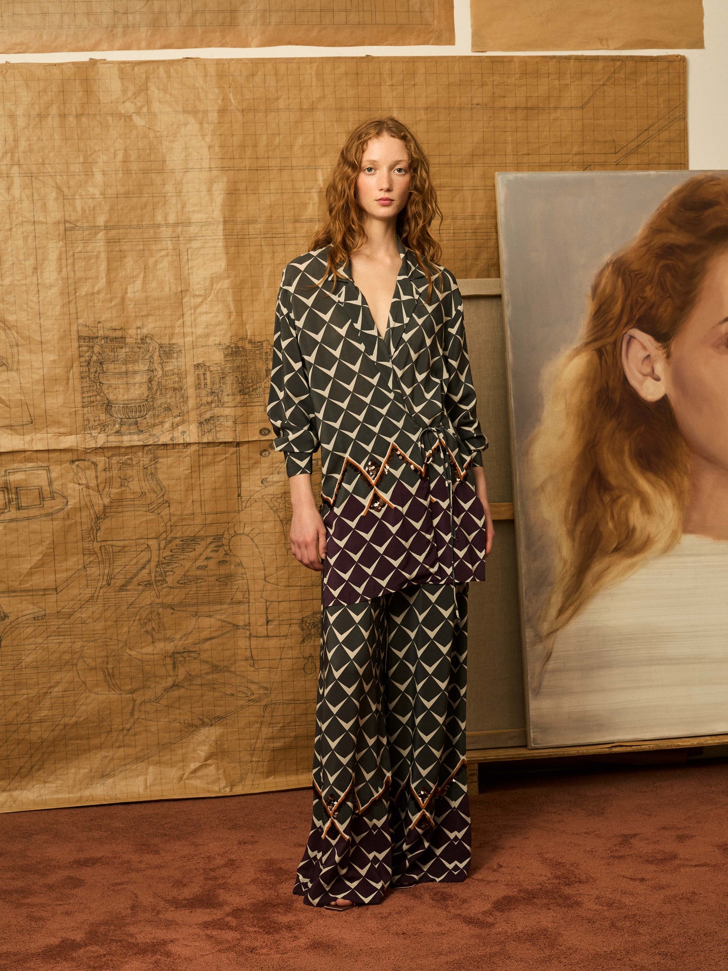 Blazer camisera greca antracita