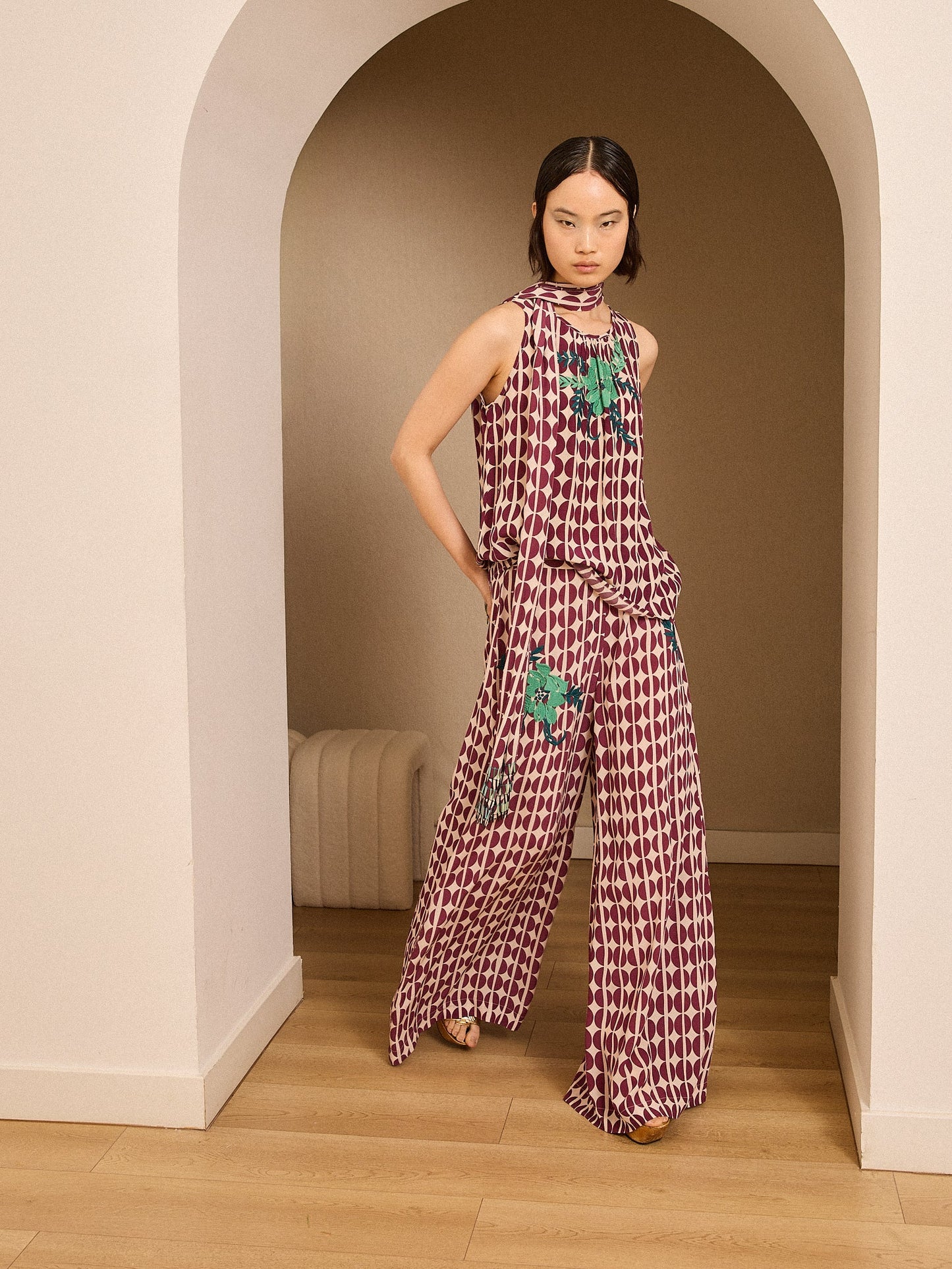 Blusa granos café granate