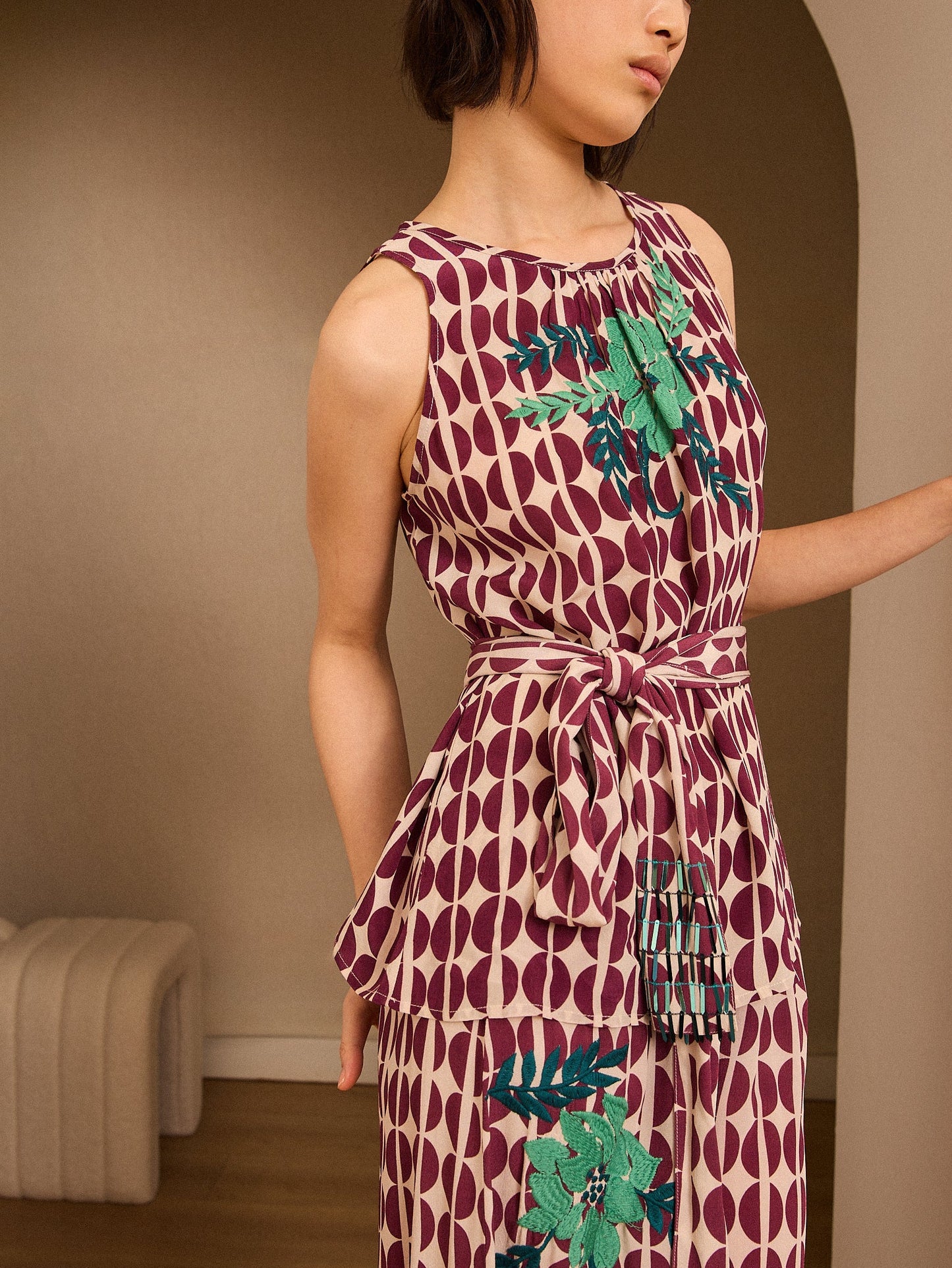 Blusa granos café granate