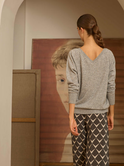 Jersey doble pico gris