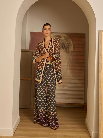 Pantalón greca antracita