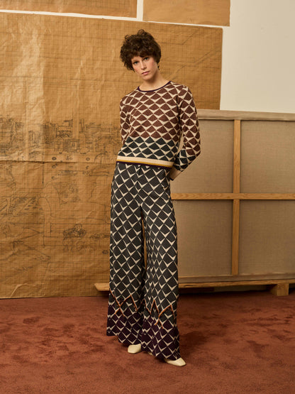 Pantalón greca antracita