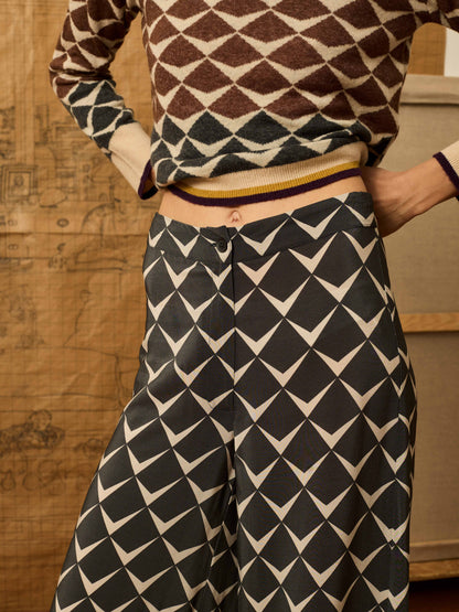 Pantalón greca antracita