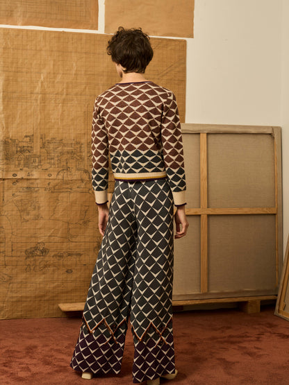 Pantalón greca antracita