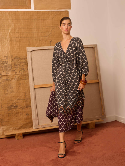 Vestido greca antracita