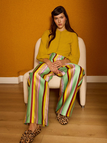 Pantalón rayas verdes