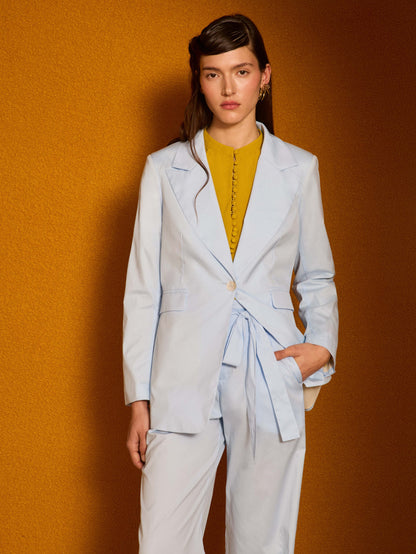 Blazer de popelín azul