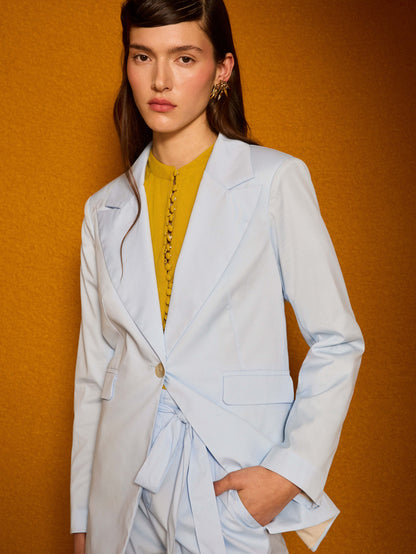 Blazer de popelín azul