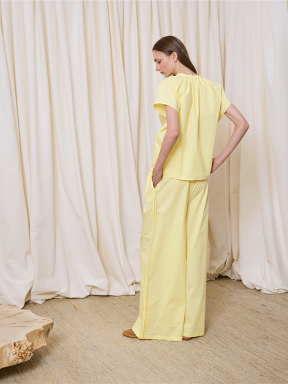 Blusa popelín amarilla