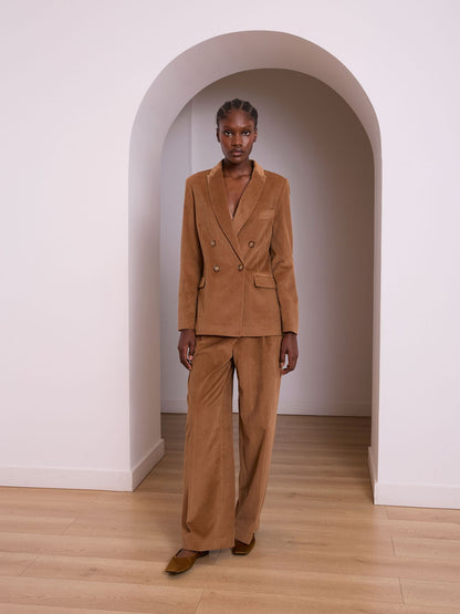 Blazer de pana color tabaco