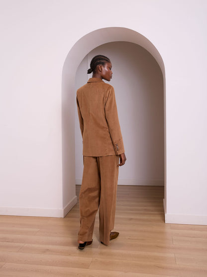 Blazer de pana color tabaco