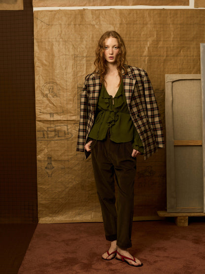 Blusa verde volantes