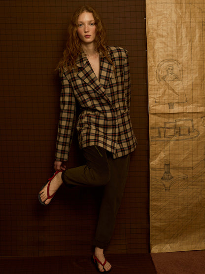 Blazer de cuadro escocés