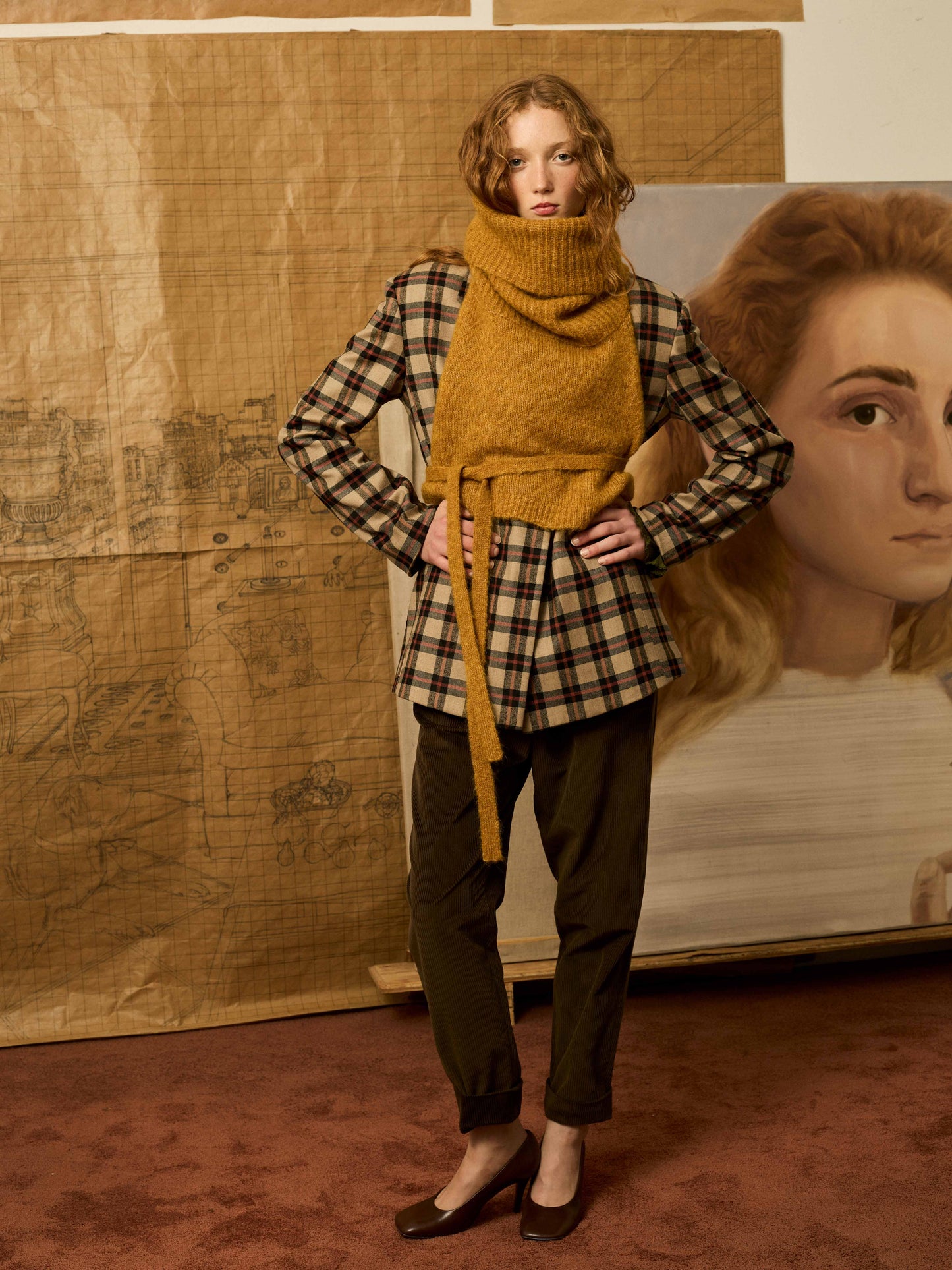 Blazer de cuadro escocés