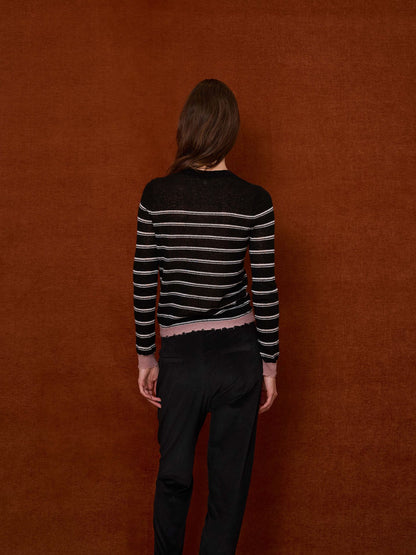 Jersey negro de rayas