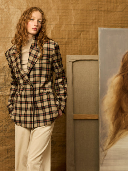 Blazer de cuadro escocés