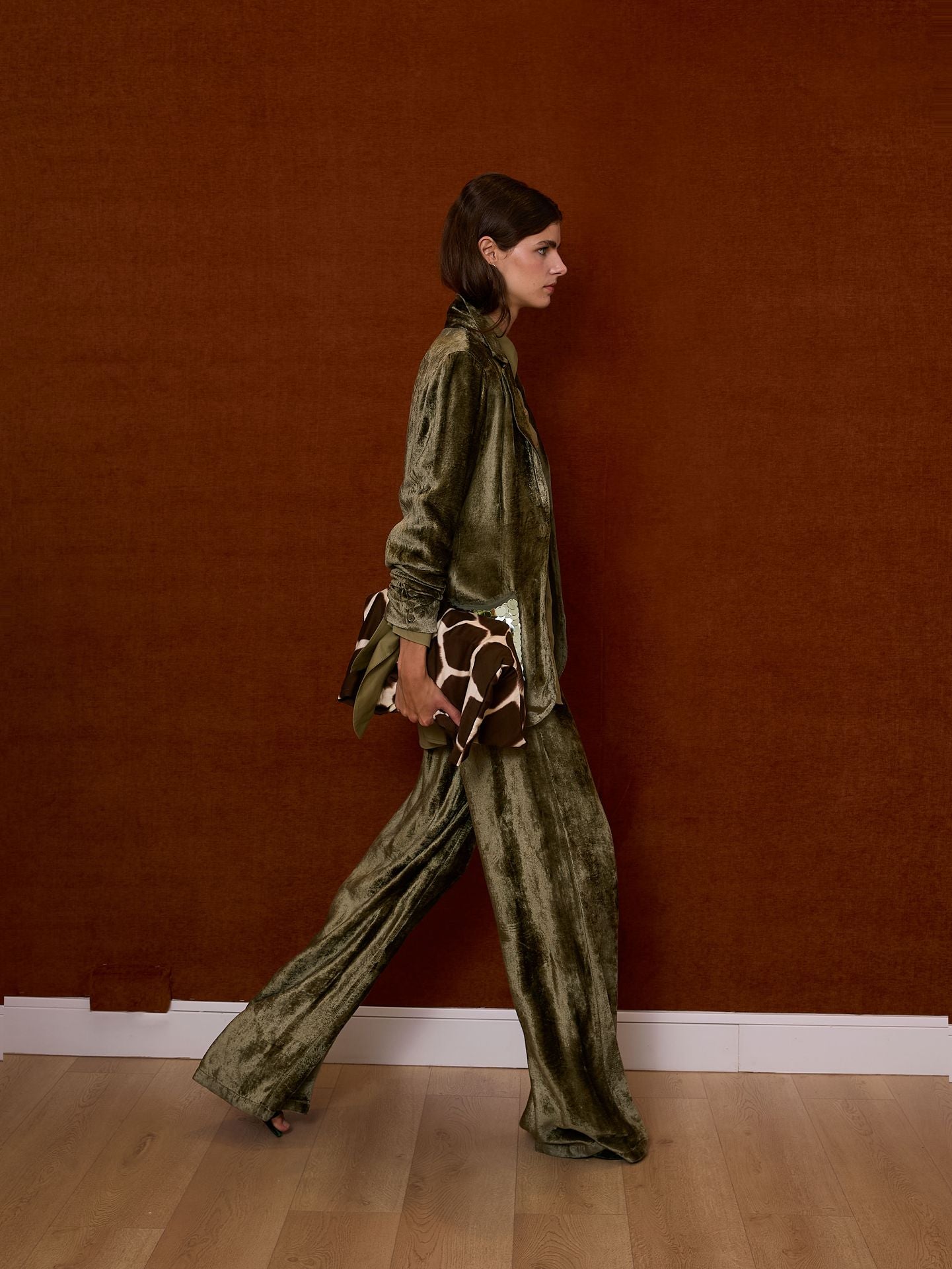 Pantalón de terciopelo verde