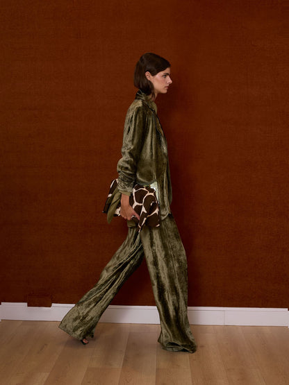 Pantalón de terciopelo verde