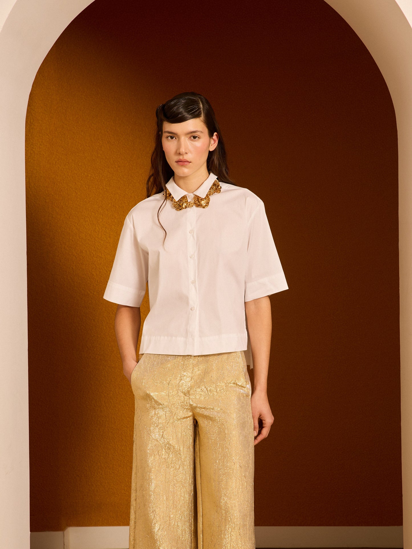 Camisa blanca de popelín