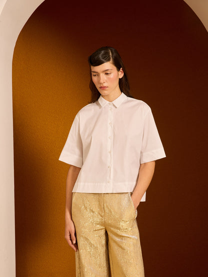 Camisa blanca de popelín