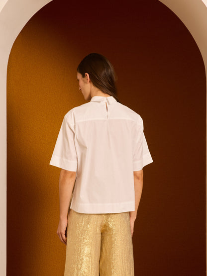 Camisa blanca de popelín