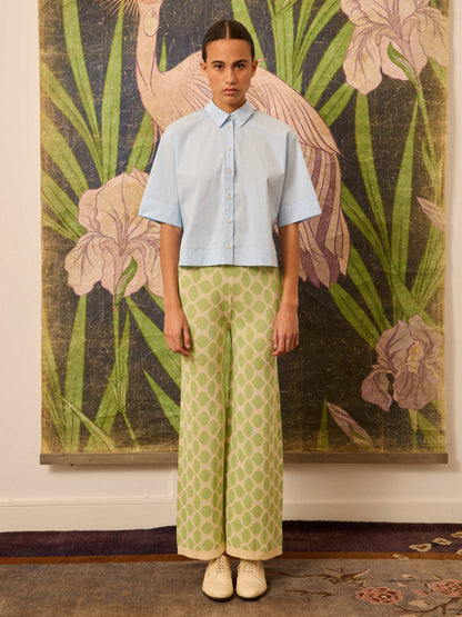 Camisa azul de popelín