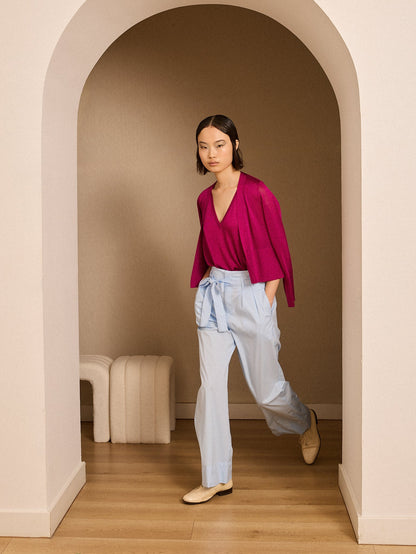 Pantalón azul popelím