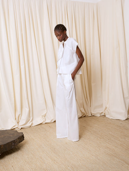 Blusa popelín blanca