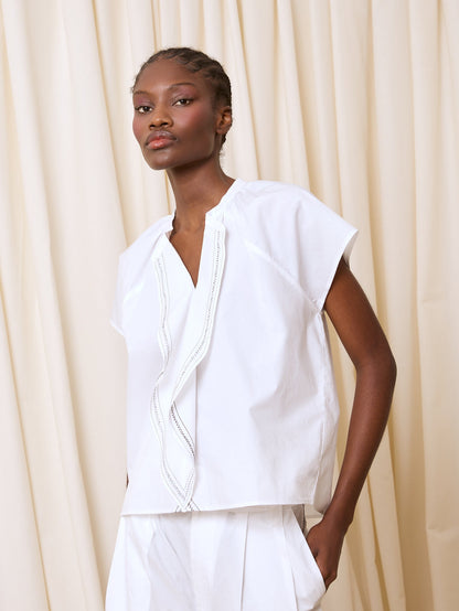 Blusa popelín blanca