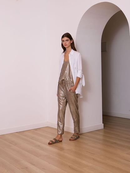 Top de lentejuelas plata vieja