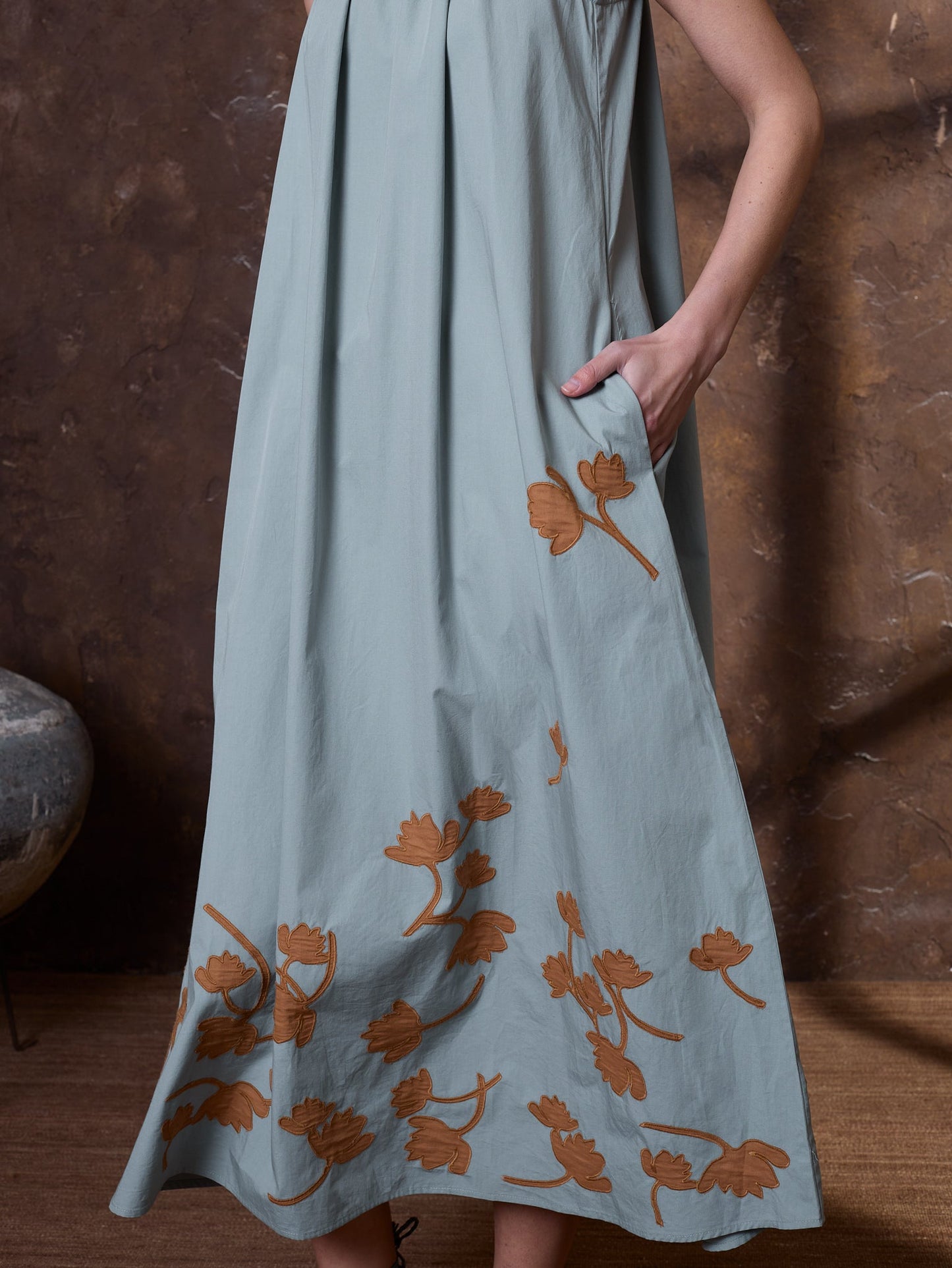 Vestido halter azul
