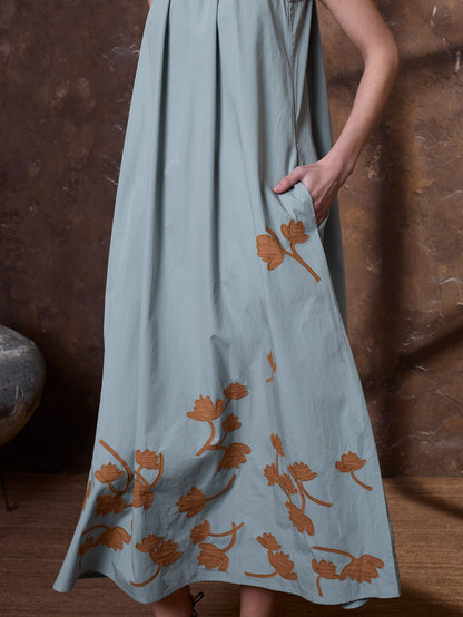 Vestido halter azul