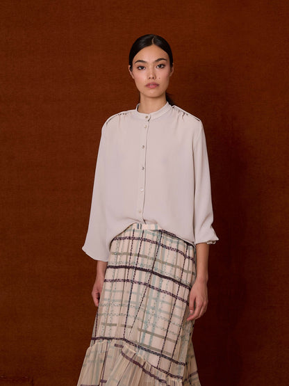 Falda tul cuadros verde