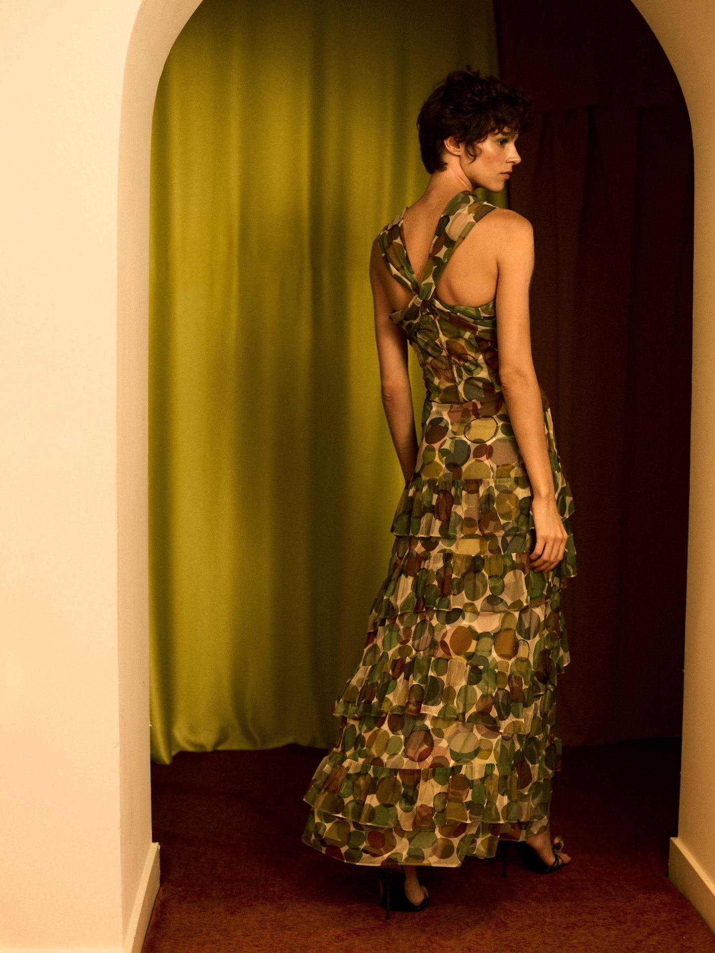 Corpiño tul círculos