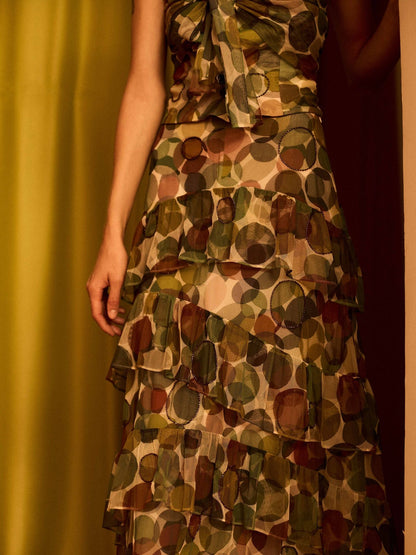 Falda de tul círculos