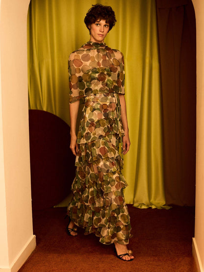 Corpiño tul círculos